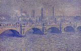 Claude Monet Famous Paintings - Waterloo Bridge Sunlight Effect 4